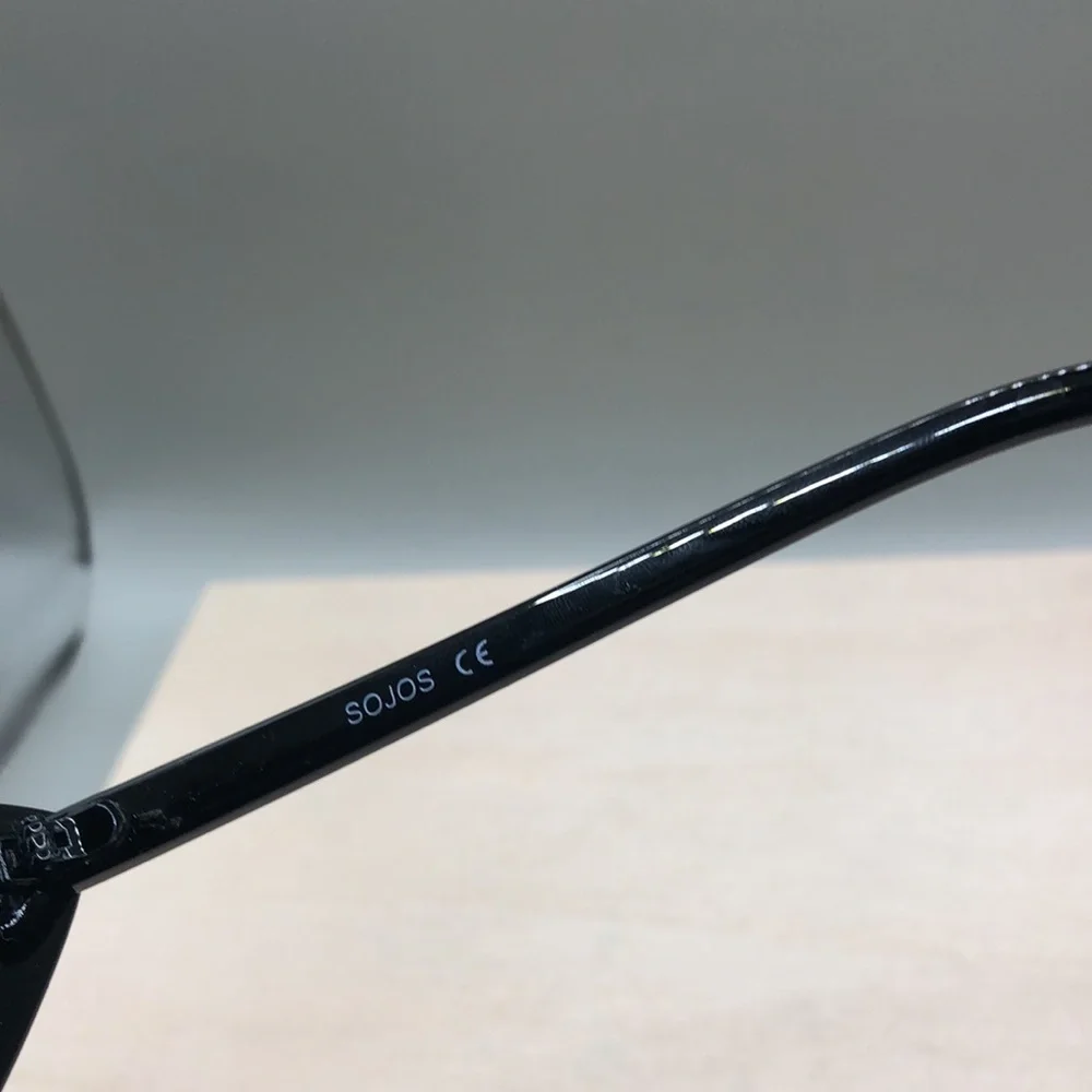 SOJOS Retro Vintage Style Narrow Cat Eye Sunglasses for Women Black